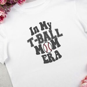 White T-Shirt with T-Ball Graphic